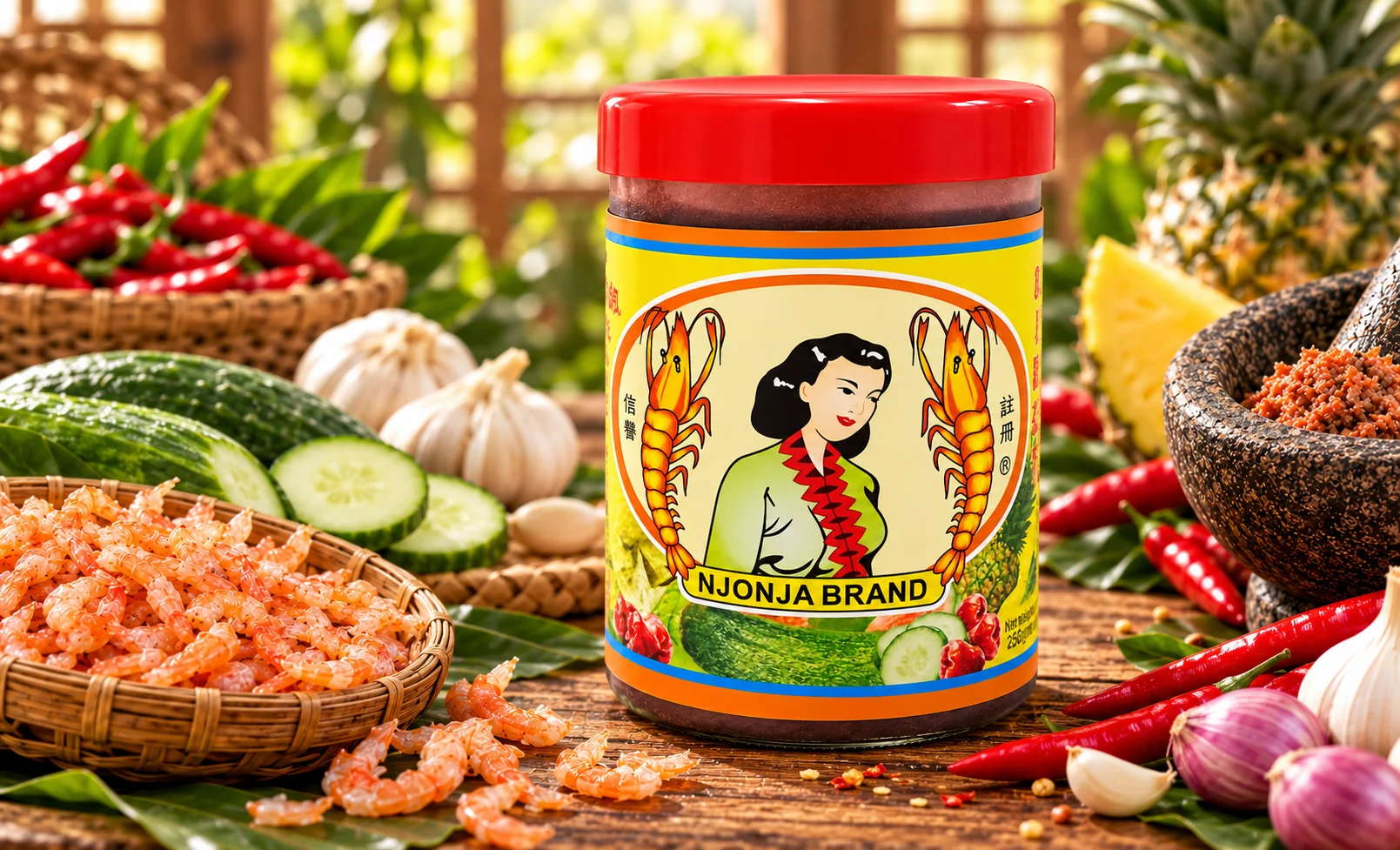 Njonja Brand Sambal Rojak product presentation